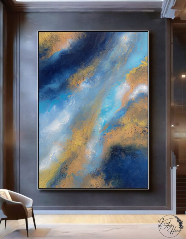 large abstract painting on canvas