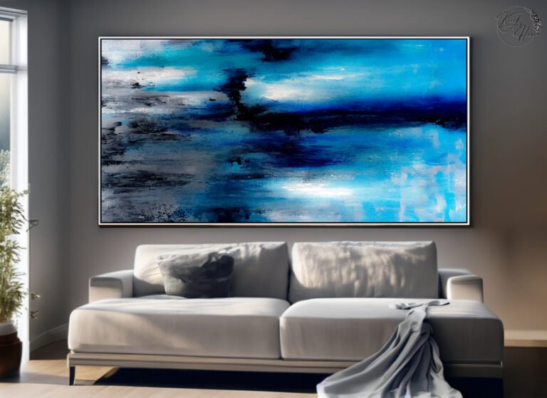 Painting abstract on canvas