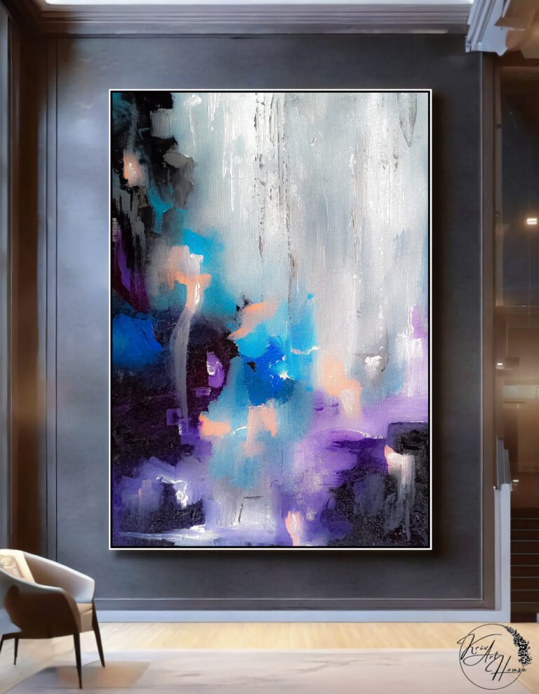 oversized abstract painting on canvas