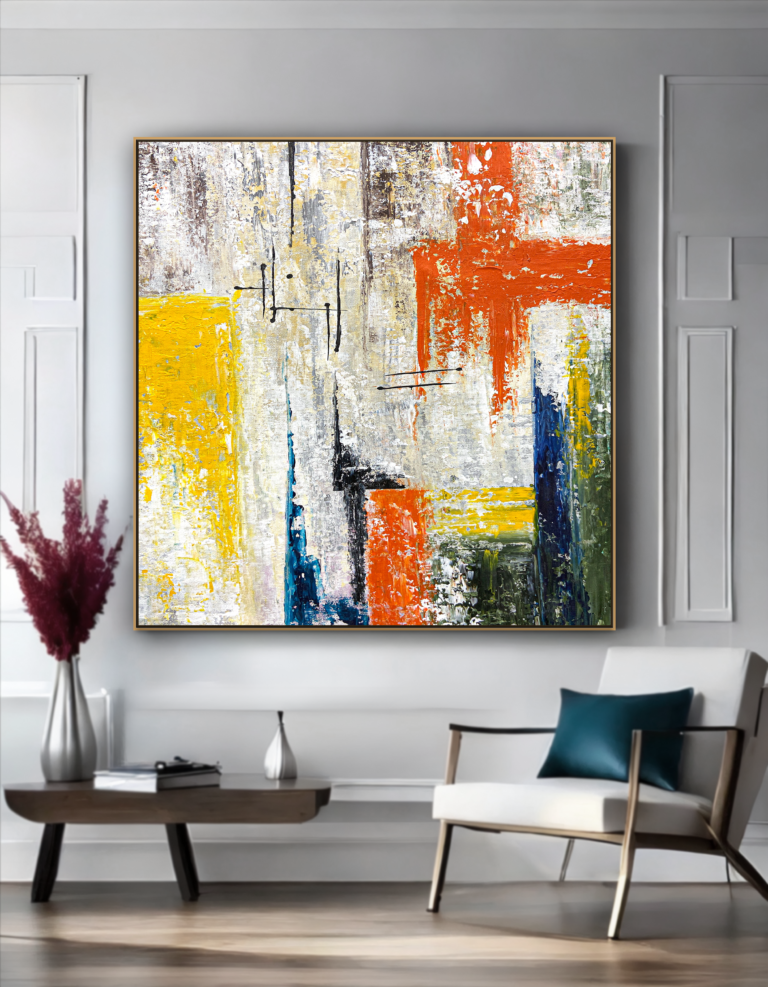 Abstract painting on canvas