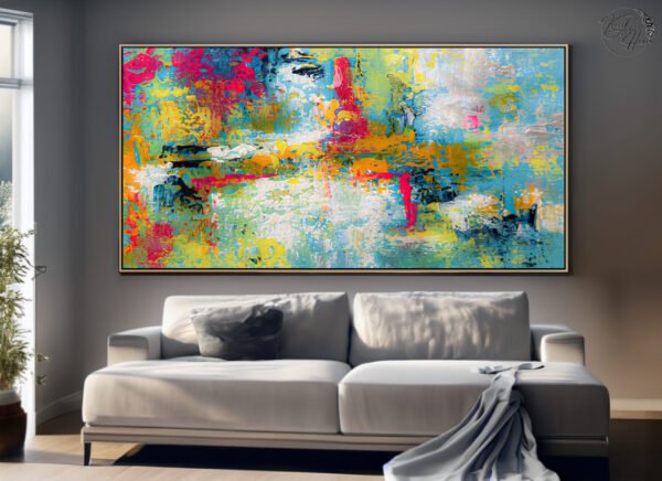 abstract oil painting on canvas