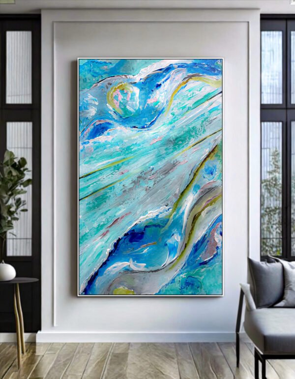 modern sea waves painting