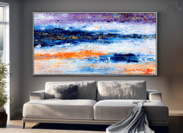 Abstract painting on canvas