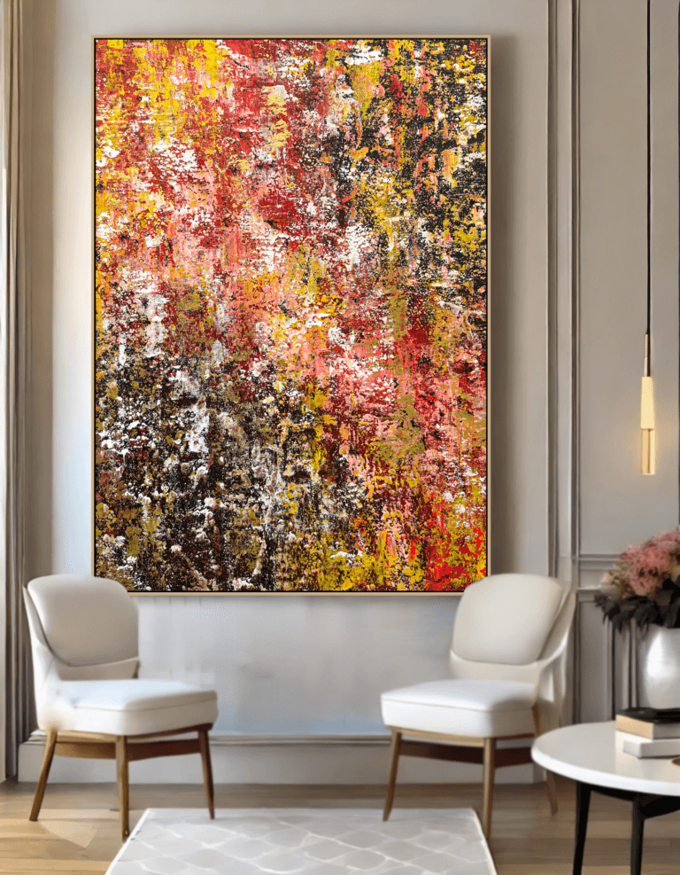 abstract painting in canvas