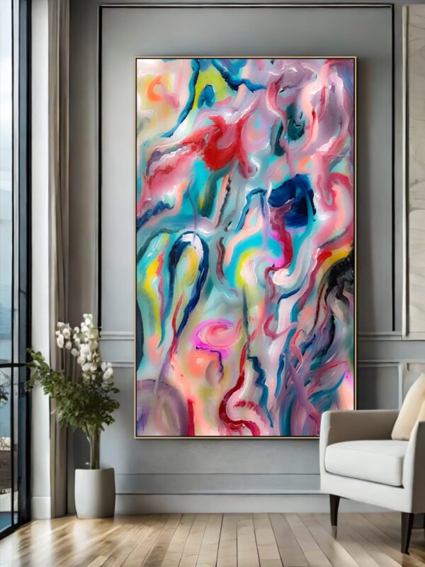 abstract colorful wall art