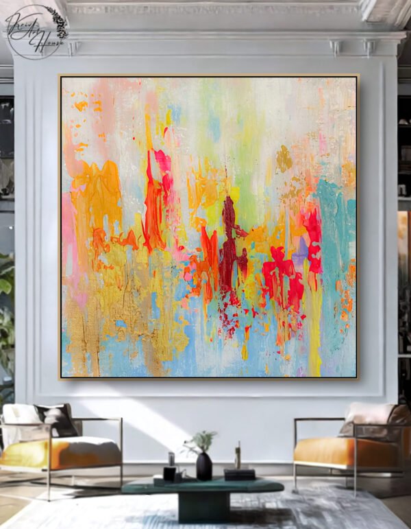 Painting abstract artwork