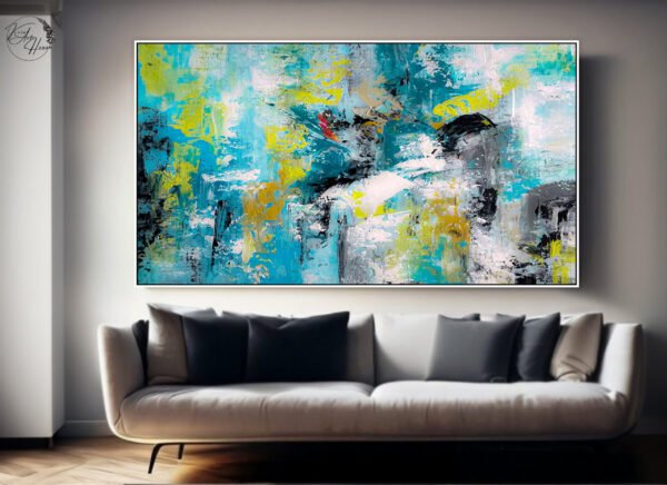 Painting abstract canvas