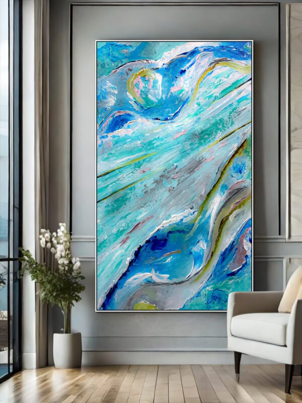 abstract sea waves art