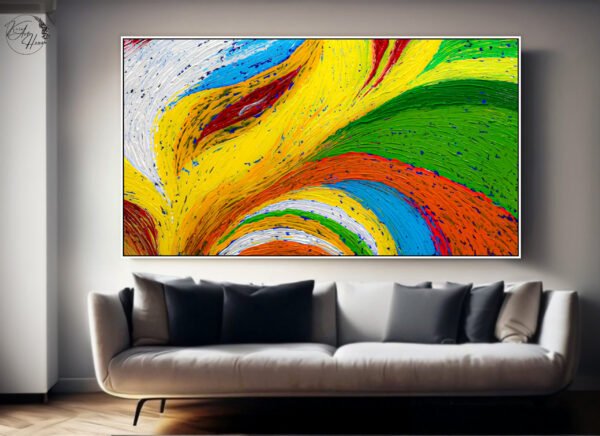 Painting abstract artwork