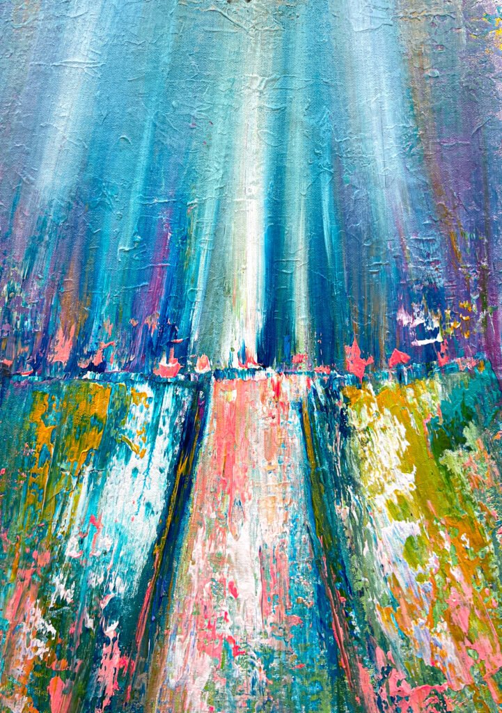 waterfall abstract painting