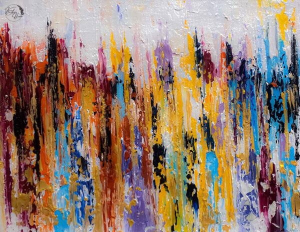 abstract painting in canvas