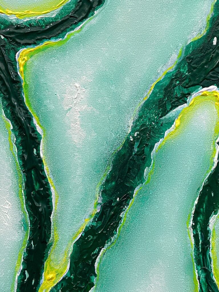 abstract green line art