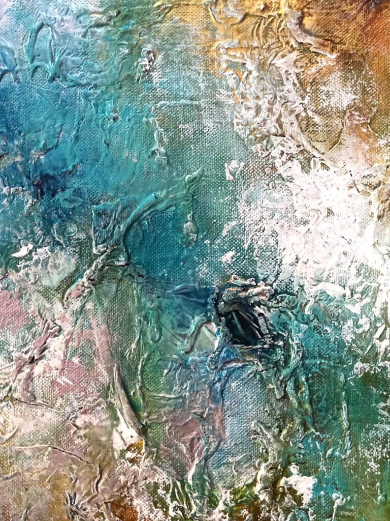 Abstract painting on canvas