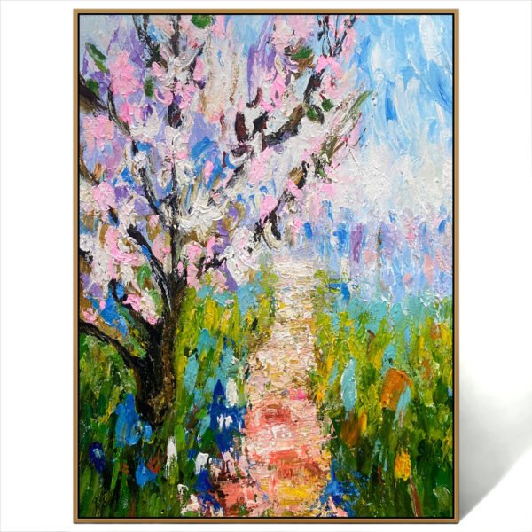 Modern textured tree art painting