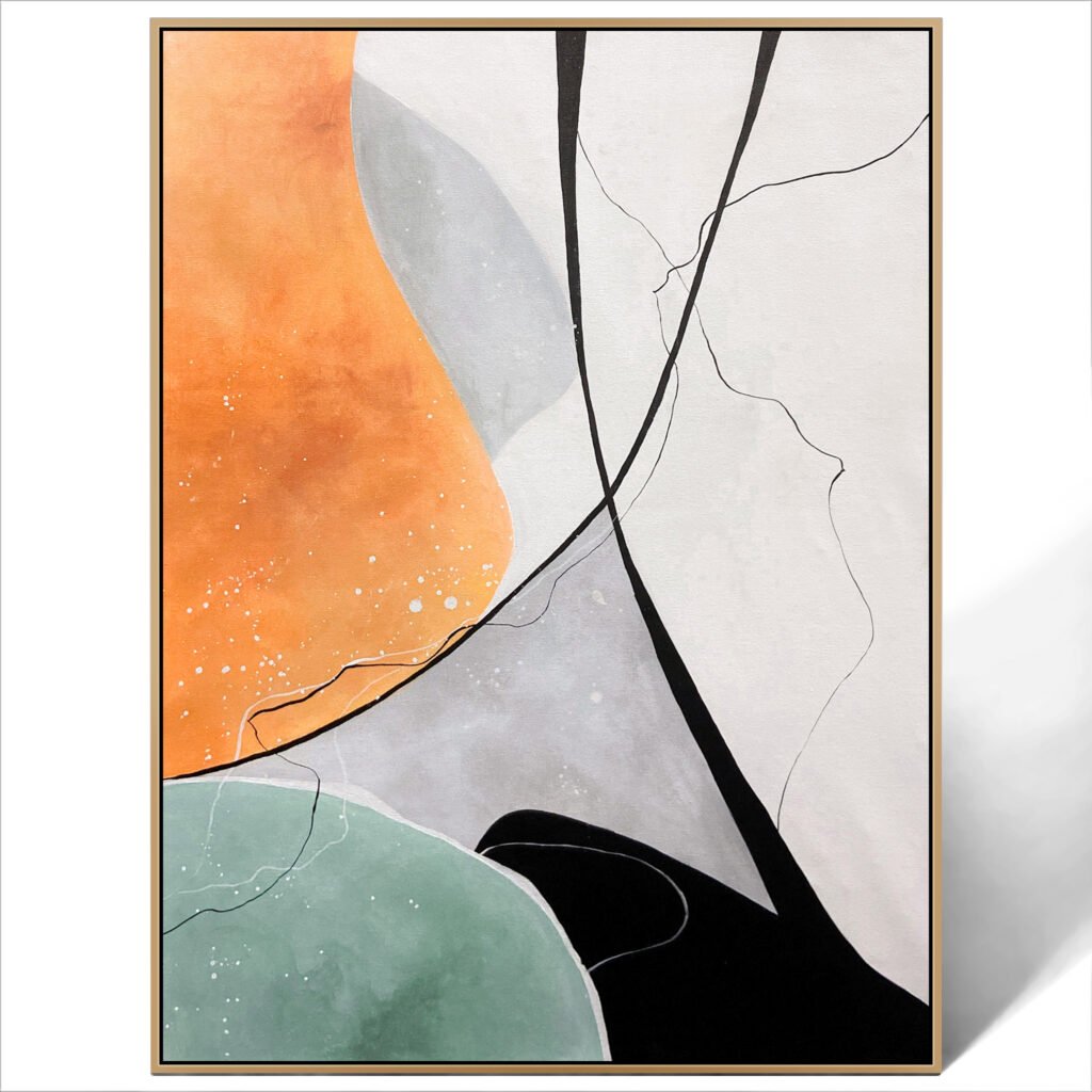 line abstract canvas art