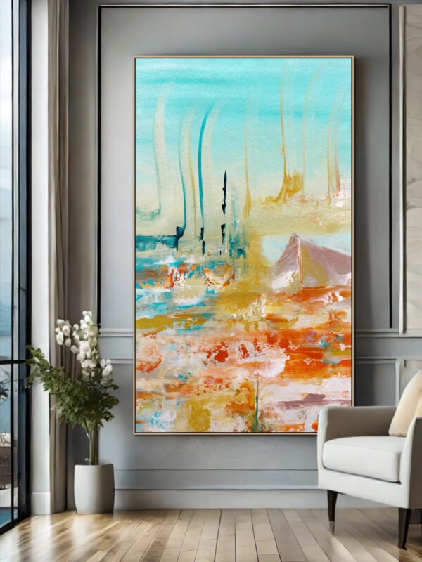 large abstract painting