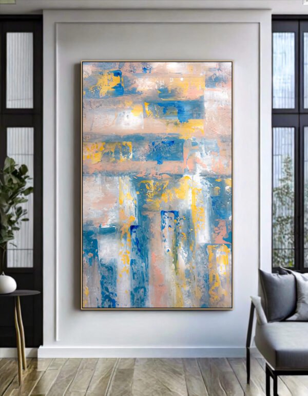 abstract painting in canvas