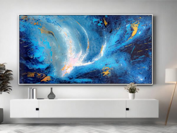 oversized abstract painting on canvas