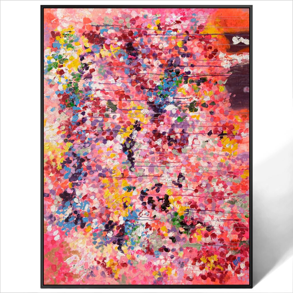 Abstract dot art canvas