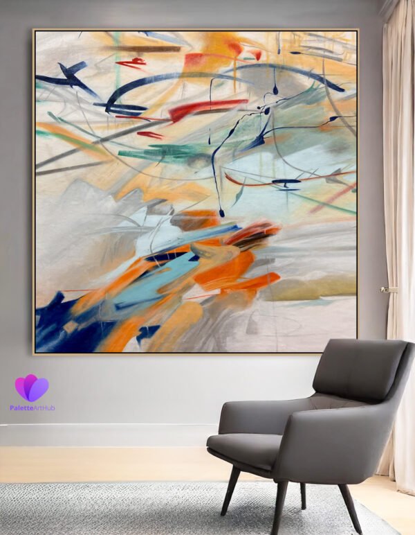 Abstract painting on canvas